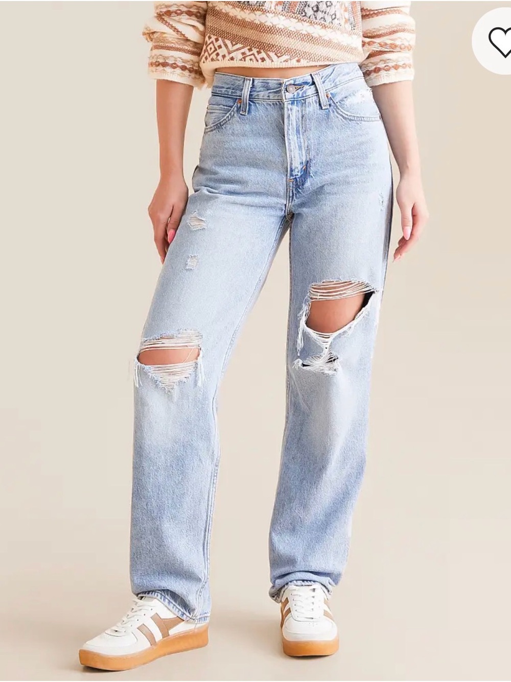 Levi's Dad Jeans Light Blue Distressed